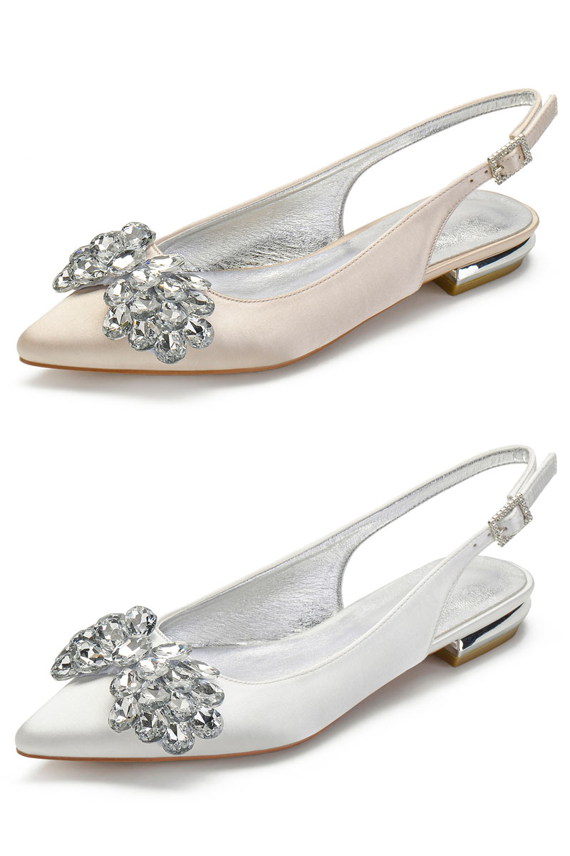 slingback de mariée talon plat