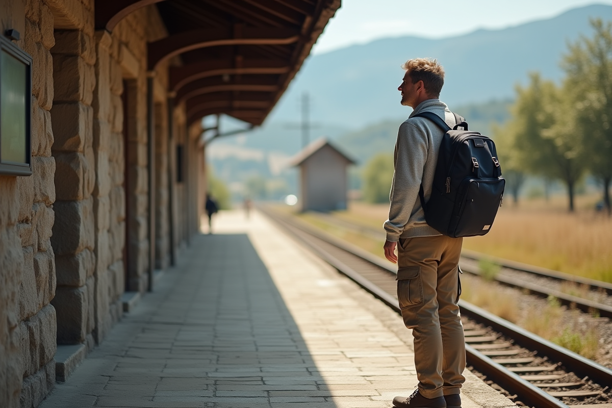Homme regardant le tableau d